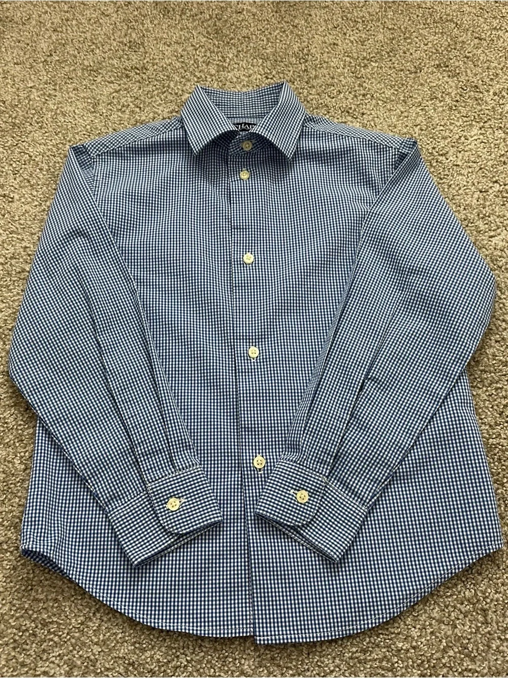 Chaps Boys Tailored Gingham Button-Front Shirt Size 6/7 – Worn Once - Picture 3 of 6